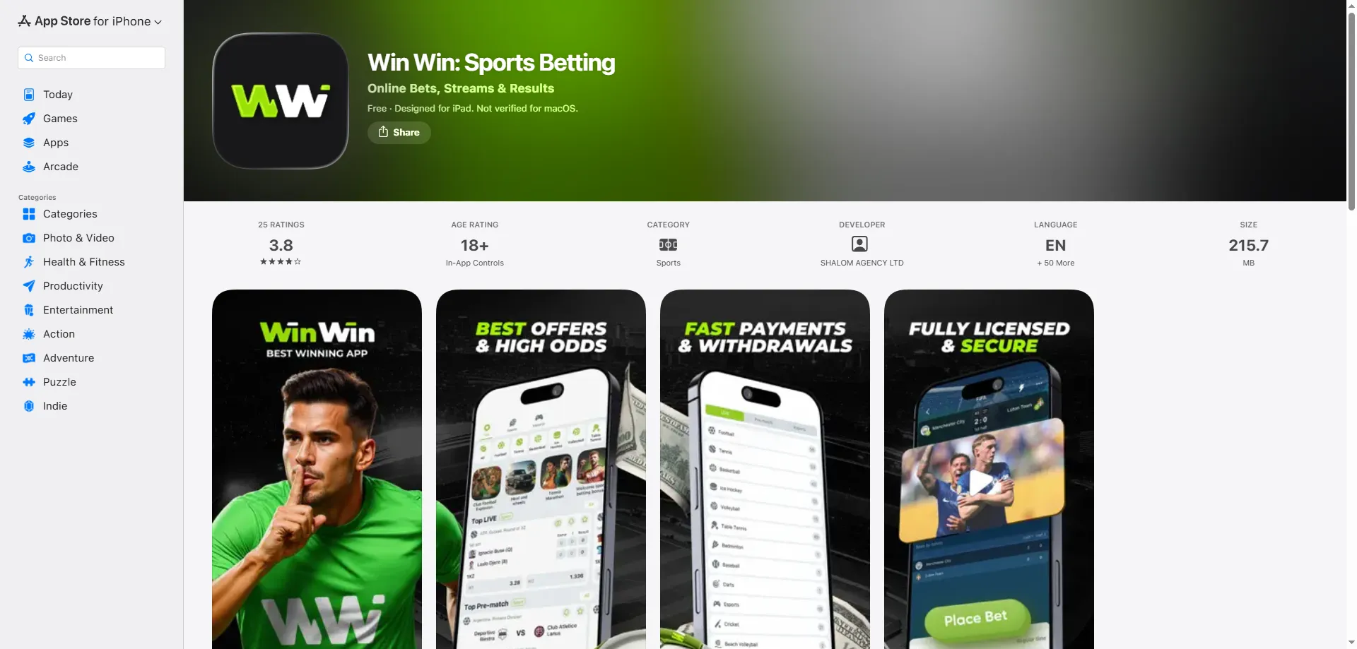 T&eacute;l&eacute;charger l'application WinWin Bet Android APK Cameroun
